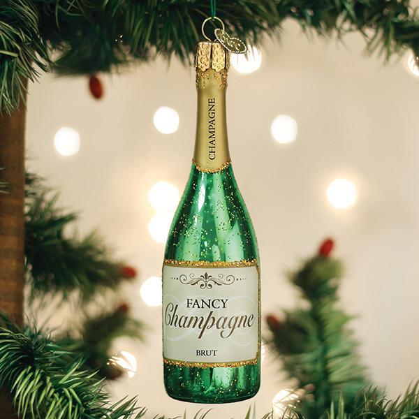 Fancy Champagne Bottle Ornament - Nifty Decor & More
