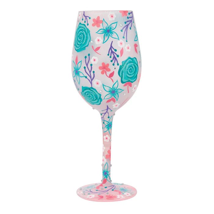 Fancy Florals Wine Glass - Nifty Decor & More