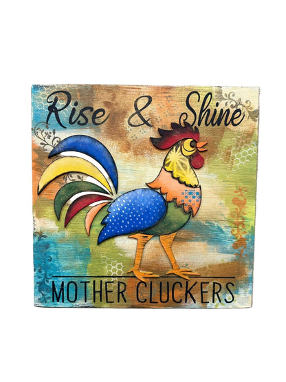 Farmhouse Colorful Rooster Wall Decor - Nifty Decor & More