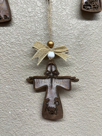 Farmhouse Religious Christmas Ornaments - Nifty Decor & More