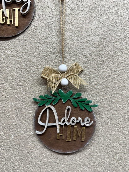 Farmhouse Religious Christmas Ornaments - Nifty Decor & More