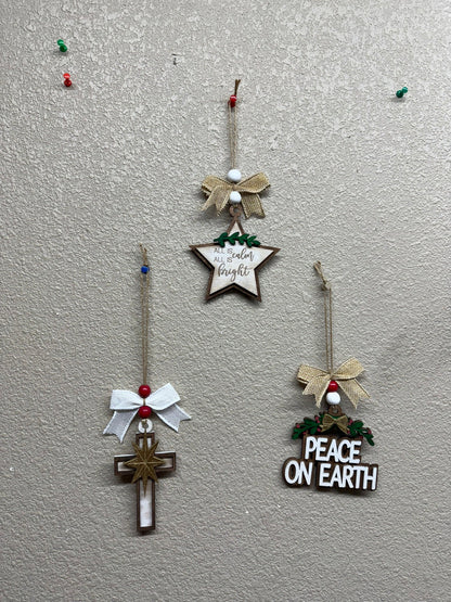 Farmhouse Religious Christmas Ornaments - Nifty Decor & More