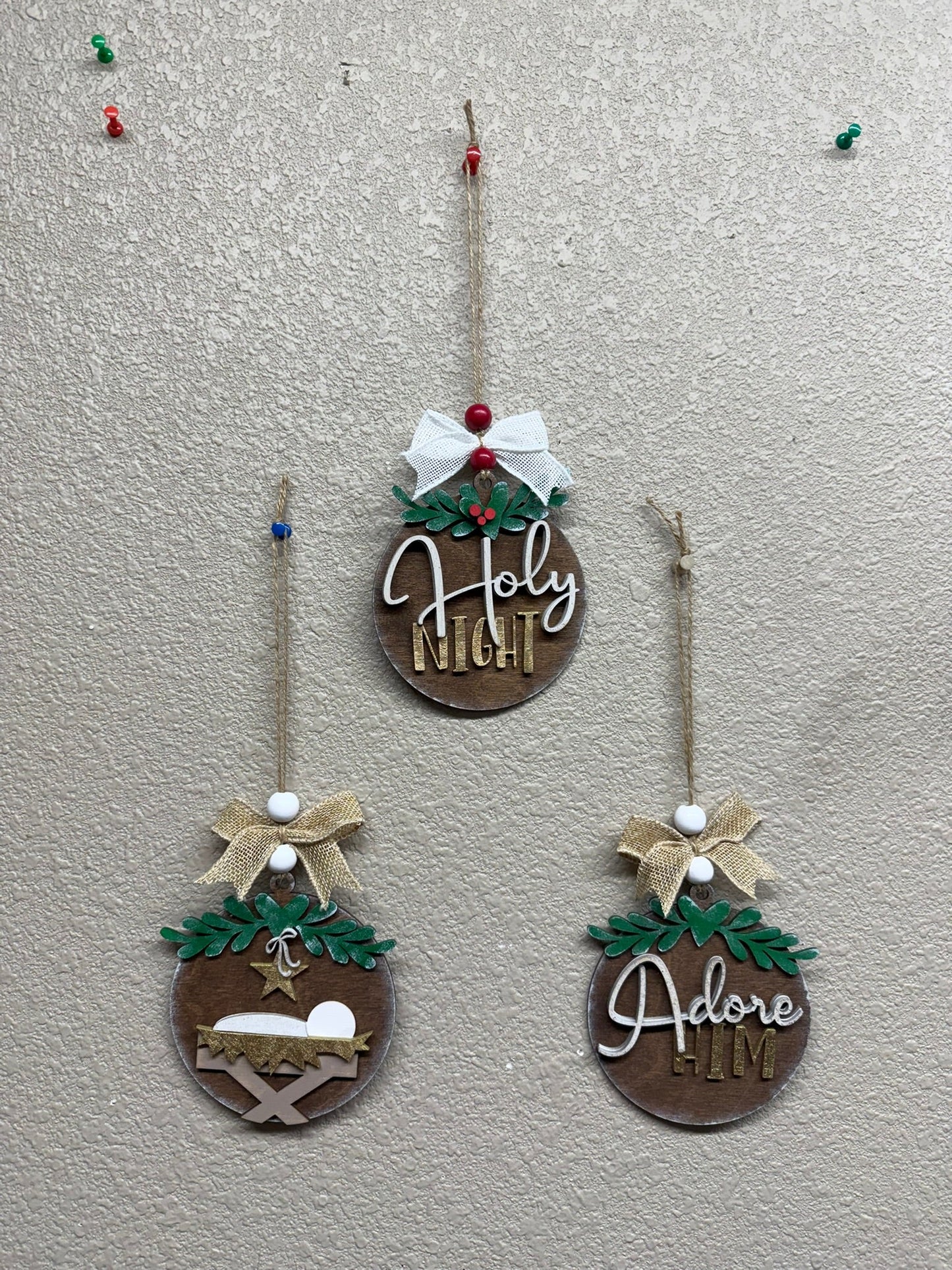 Farmhouse Religious Christmas Ornaments - Nifty Decor & More