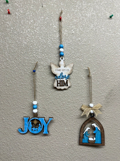 Farmhouse Religious Christmas Ornaments - Nifty Decor & More