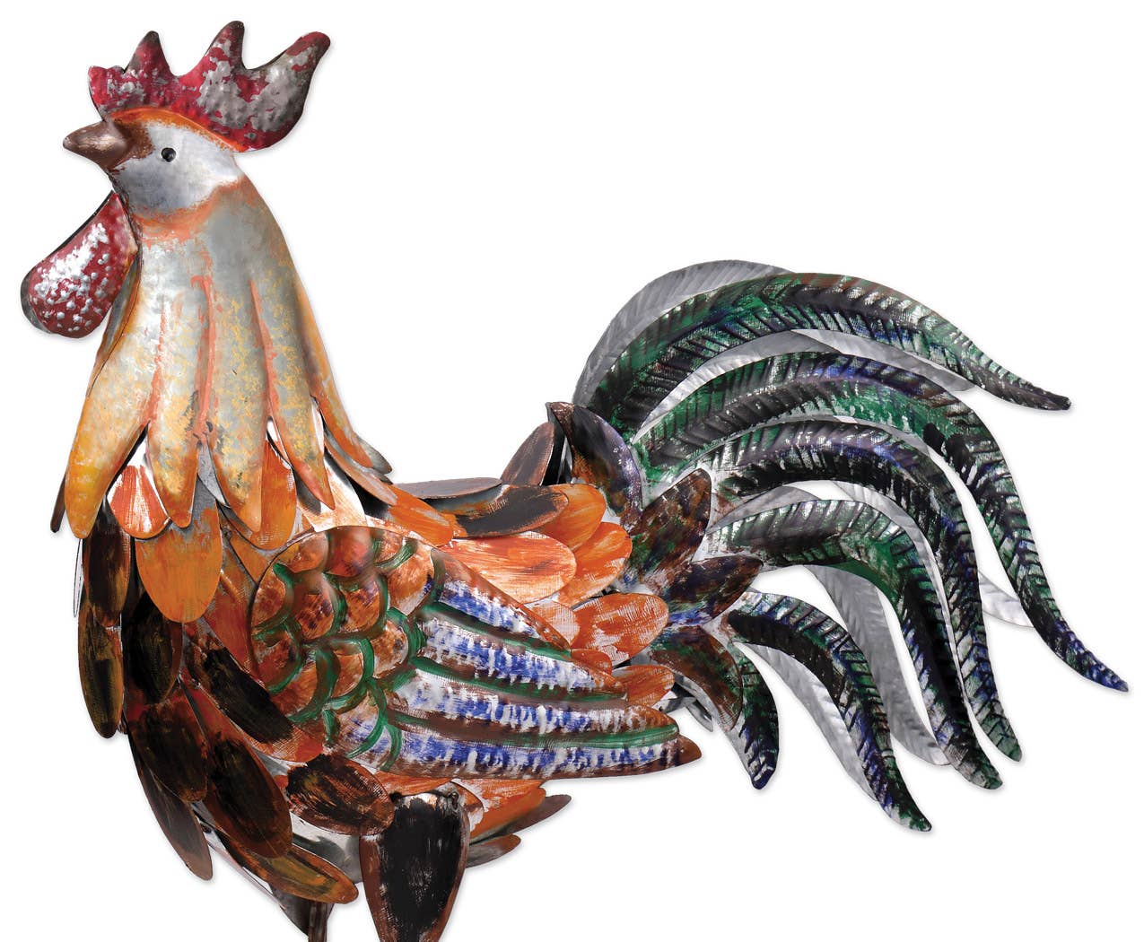 Farmhouse Rooster Metal Art for Outdoor Decor | Rustic Garden Decor | Farmhouse Style Home Accent - Nifty Decor & More