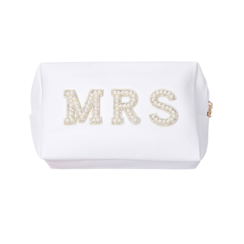 Mrs. Bridal Beauty Cosmetics Pouch - Makeup Bag for Brides