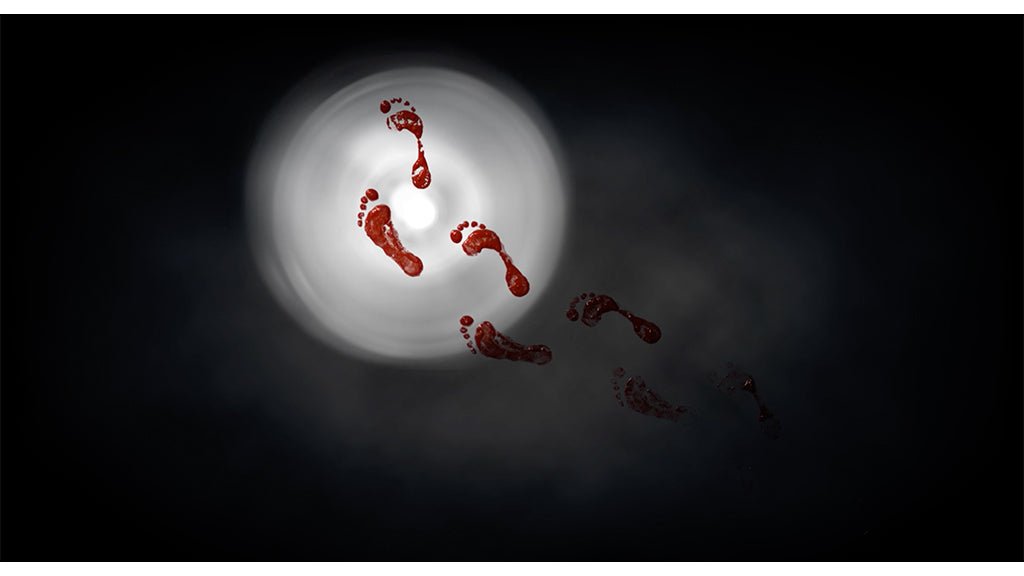Fearful Footprints Scene