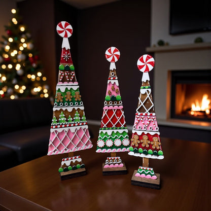 Festive Gingerbread Christmas Tree Set - Nifty Decor & More