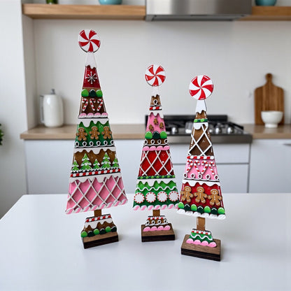 Festive Gingerbread Christmas Tree Set - Nifty Decor & More