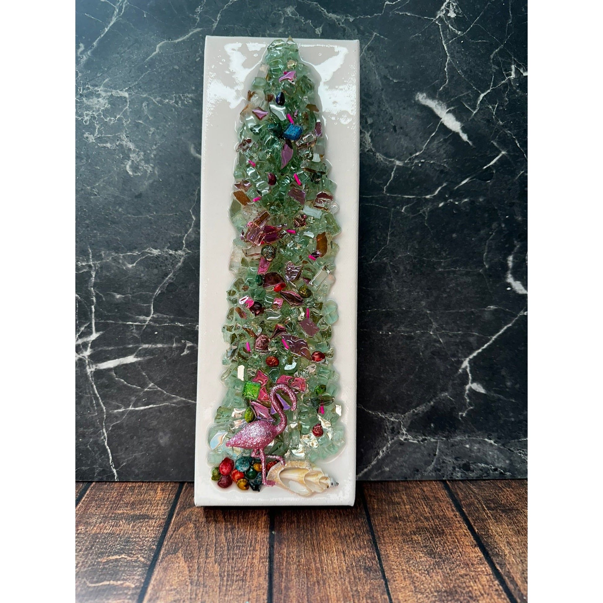 Flamingo Christmas Tree Resin Frame - Nifty Decor & More