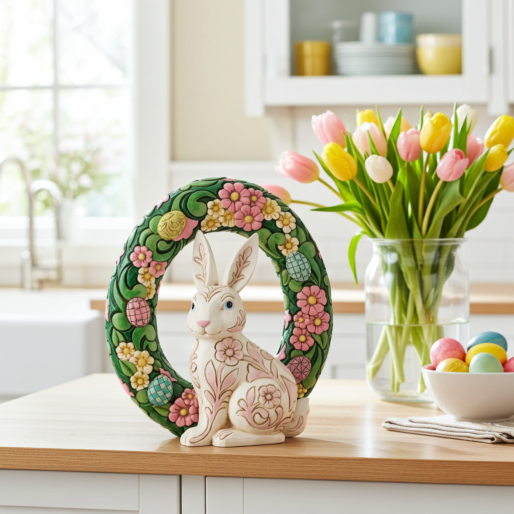 Floral Bunny Wreath - Nifty Decor & More