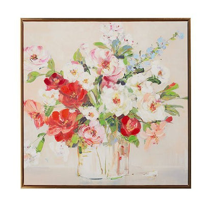 Floral Vase Framed Wall Art, 23.5" Elegant Botanical Print for Home Decor, Perfect Gift for Housewarming & Nature Lovers - Nifty Decor & More