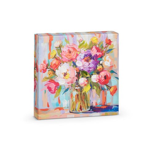 Floral Wall Art - 6" RAZ Decor, Beautiful Flower Artwork for Home Decoration, Unique Wall Hanging, Gift for Flower Lovers