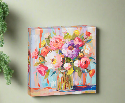 Floral Wall Art - 6" RAZ Decor, Beautiful Flower Artwork for Home Decoration, Unique Wall Hanging, Gift for Flower Lovers