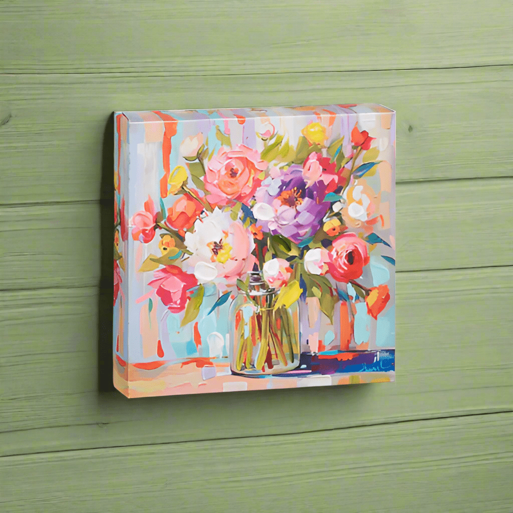 Floral Wall Art - 6" RAZ Decor, Beautiful Flower Artwork for Home Decoration, Unique Wall Hanging, Gift for Flower Lovers