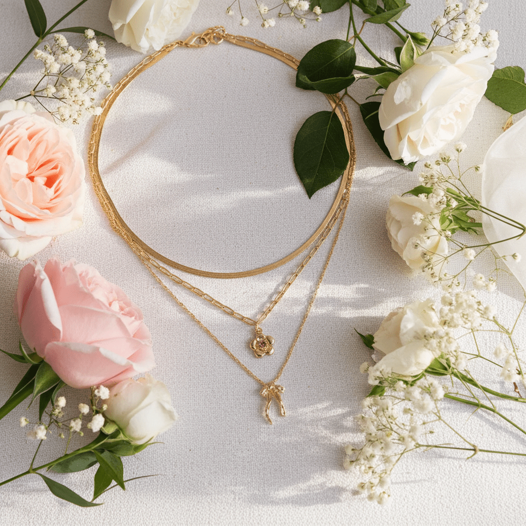 Flower Bow Charm Necklace - Nifty Decor & More
