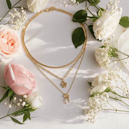 Flower Bow Charm Necklace - Nifty Decor & More