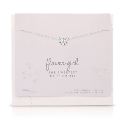 Flower Girl Necklace & Card Set - Best Day Ever Wedding Jewelry for Girls - Nifty Decor & More