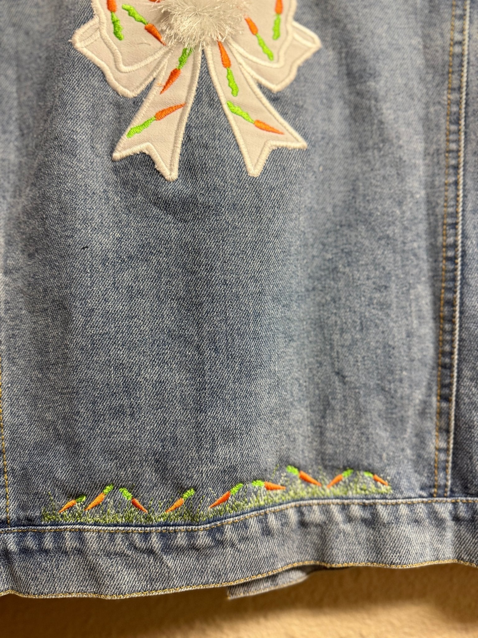 Fluffy Bunny Ears Kids Denim Jacket - Nifty Decor & More