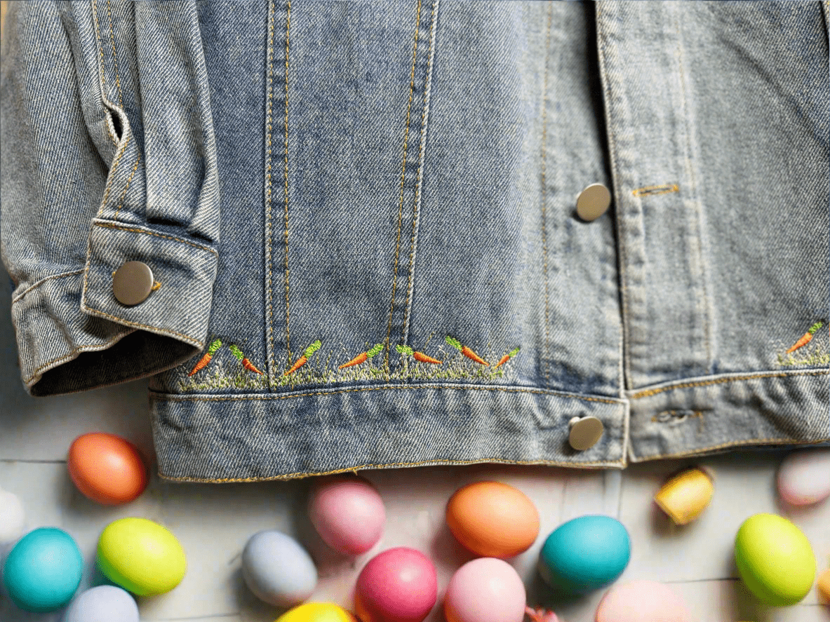 Fluffy Bunny Ears Kids Denim Jacket - Nifty Decor & More