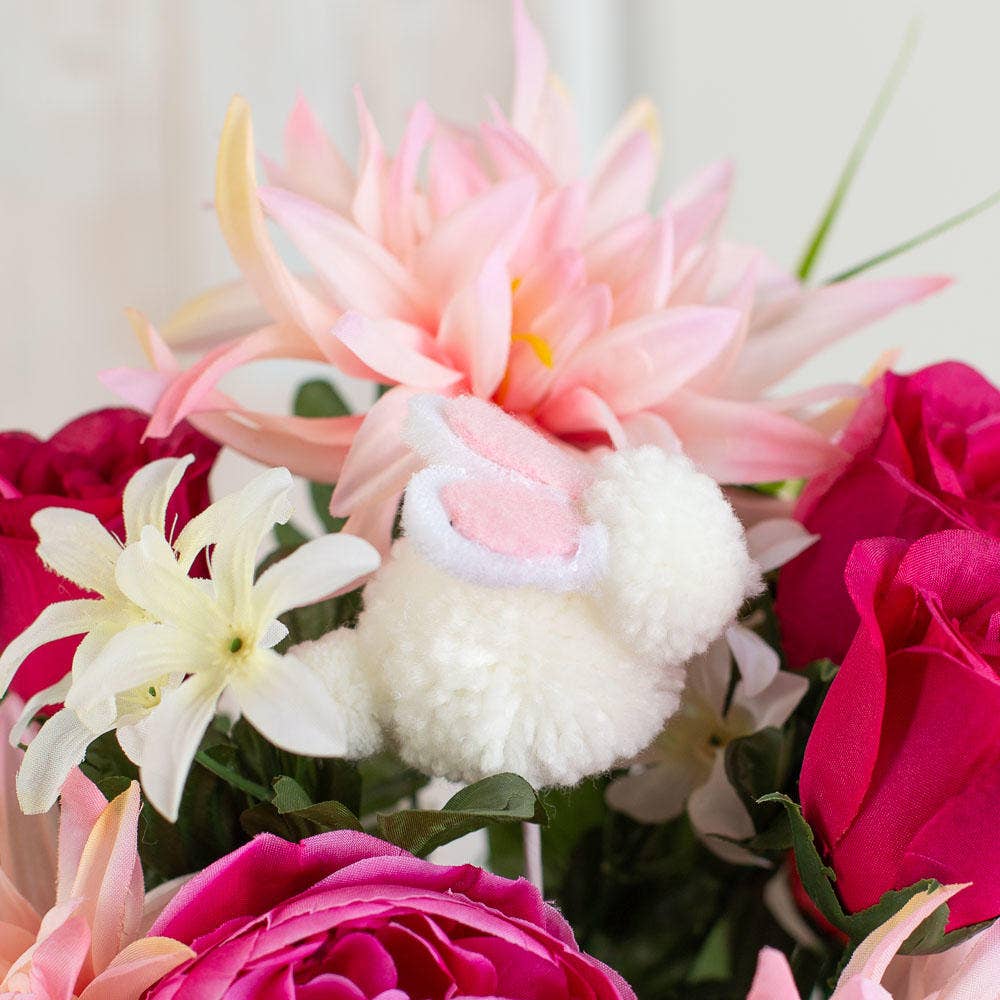 Fluffy Pom Pom Easter Bunny Pick - Nifty Decor & More
