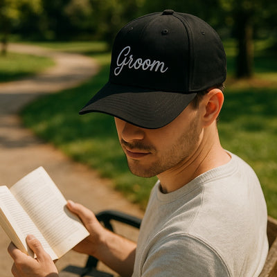 Groom Baseball Cap, Embroidered Lettering, Perfect Wedding & Bachelor Party Accessory, Groom Gift