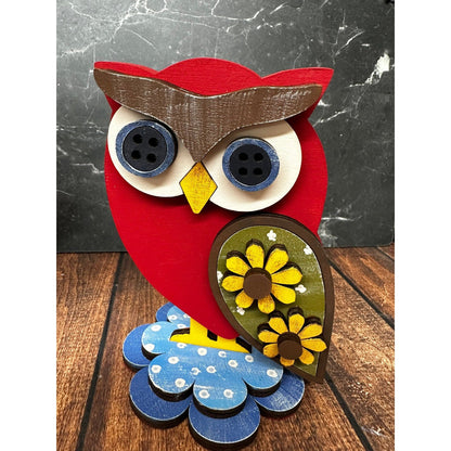 Folk Art Owl Trio - Nifty Decor & More