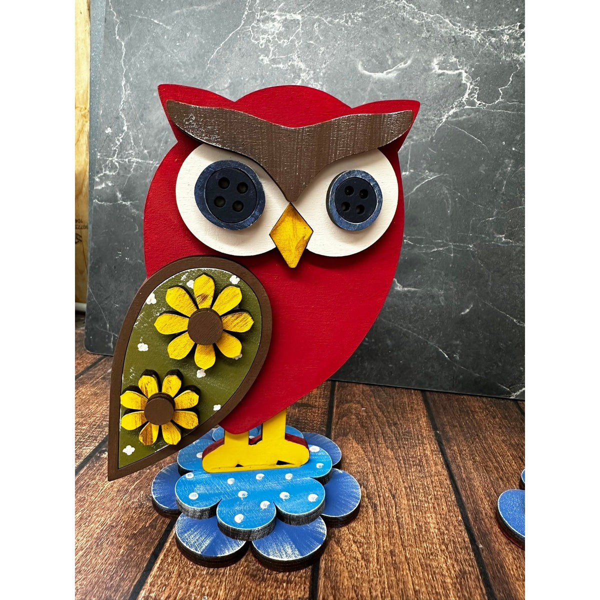 Folk Art Owl Trio - Nifty Decor & More