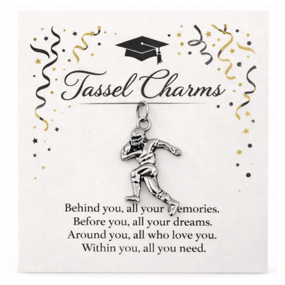 Football Graduation Tassel Charm - Nifty Decor & More