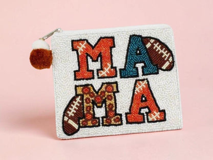 Football MAMA Beaded Coin Pouch - Nifty Decor & More