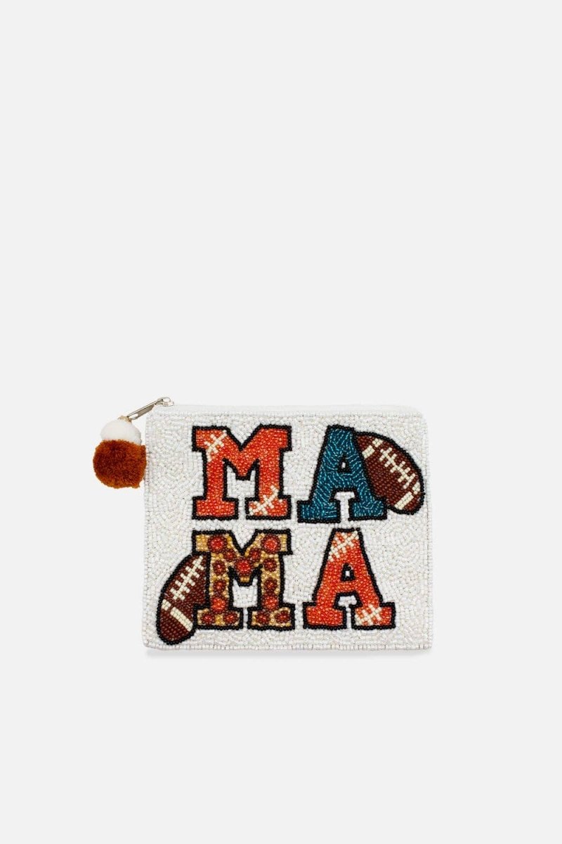 Football MAMA Beaded Coin Pouch - Nifty Decor & More
