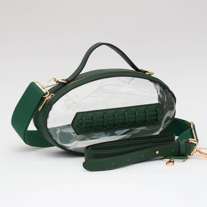 Football Shaped Purse Customizable Football Shaped Stadium Bags Green