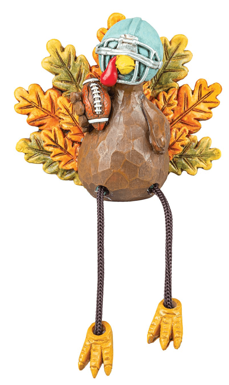 Football Turkey's with Dangling Legs Green/Yellow