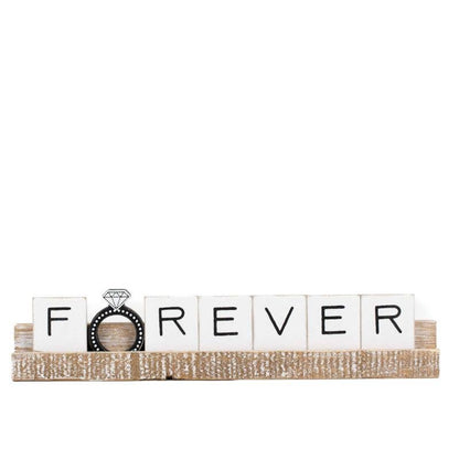 FOREVER Wood Ledgie Kit, Rustic Wedding Decor Sign, Perfect for Romantic Ceremony & Unique Wedding Gift - Nifty Decor & More
