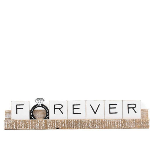FOREVER Wood Ledgie Kit, Rustic Wedding Decor Sign, Perfect for Romantic Ceremony & Unique Wedding Gift Decor