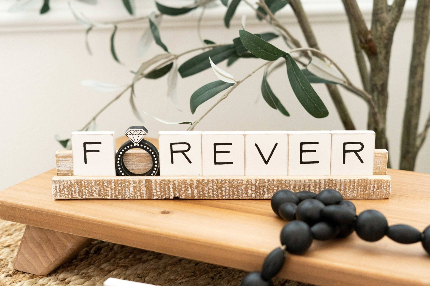 FOREVER Wood Ledgie Kit, Rustic Wedding Decor Sign, Perfect for Romantic Ceremony & Unique Wedding Gift - Nifty Decor & More