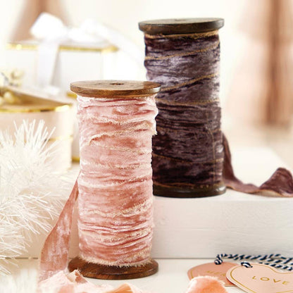 Frayed Velvet Spools - Nifty Decor & More
