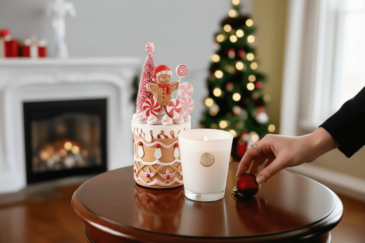 Fresh Gingerbread 14 oz. Gift Box Candle - Nifty Decor & More