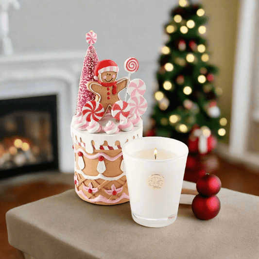 Fresh Gingerbread 14 oz. Gift Box Candle - LUX Candle Holder