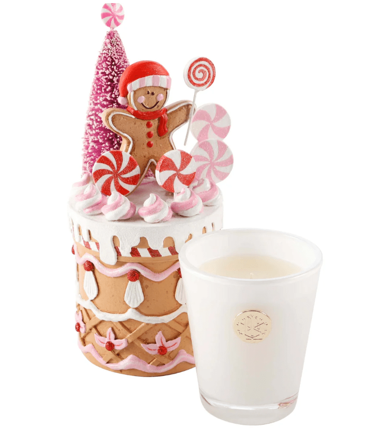 Fresh Gingerbread 14 oz. Gift Box Candle - LUX Candle Holder