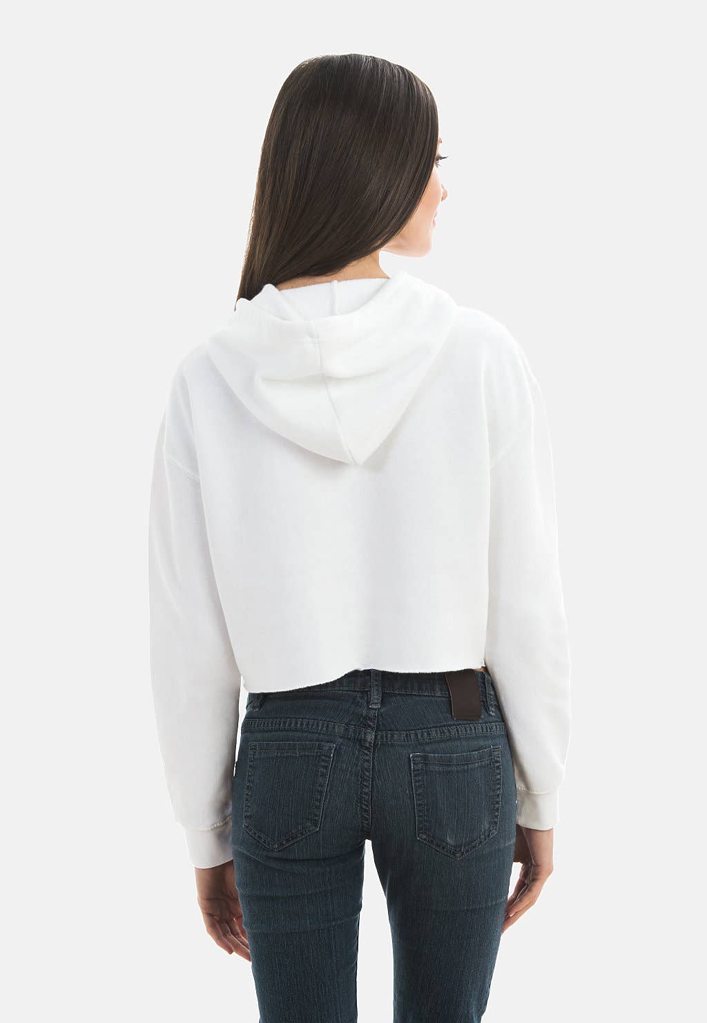 Fringe Bride White Crop Hoodie Attire