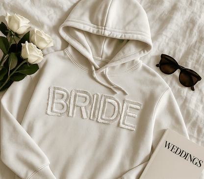 Fringe Bride White Crop Hoodie - Nifty Decor & More