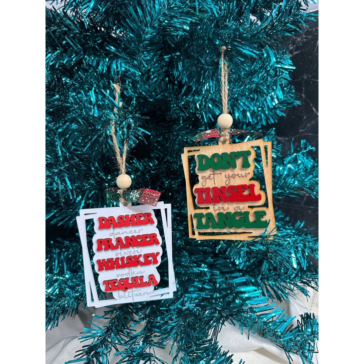 Funny Christmas Sayings Ornaments by NFR Designs - Nifty Decor & More