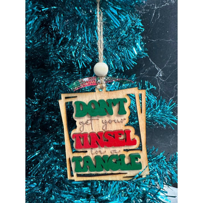 Funny Christmas Sayings Ornaments by NFR Designs - Nifty Decor & More