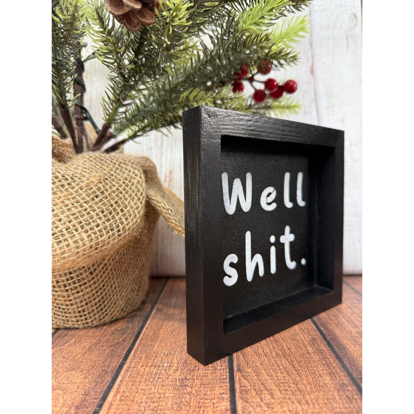 Funny Wood Block Sign