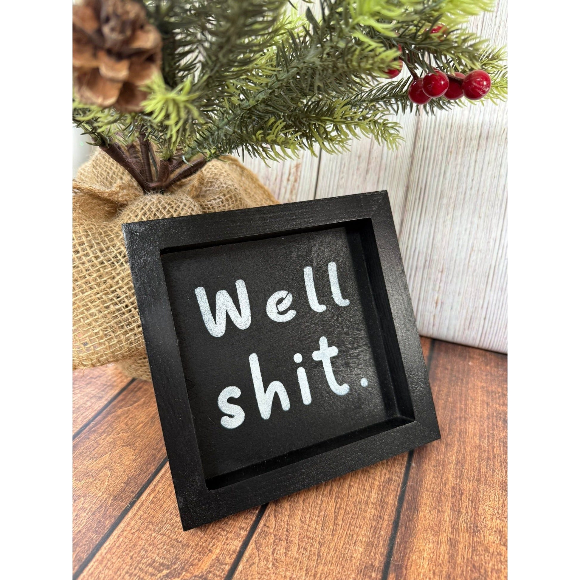 Funny Wood Block Sign
