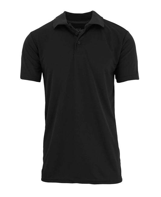 Galaxy by Harvic Men's Dry Fit Moisture-Wicking Polo Shirt 2XL Black