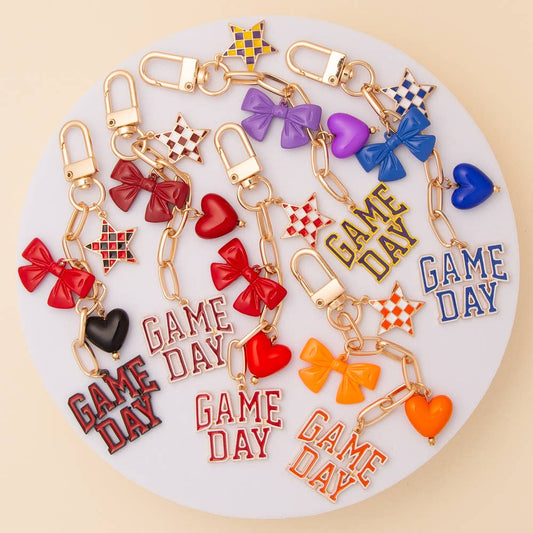“Game Day” Bag Charm Keychain - Nifty Decor & More