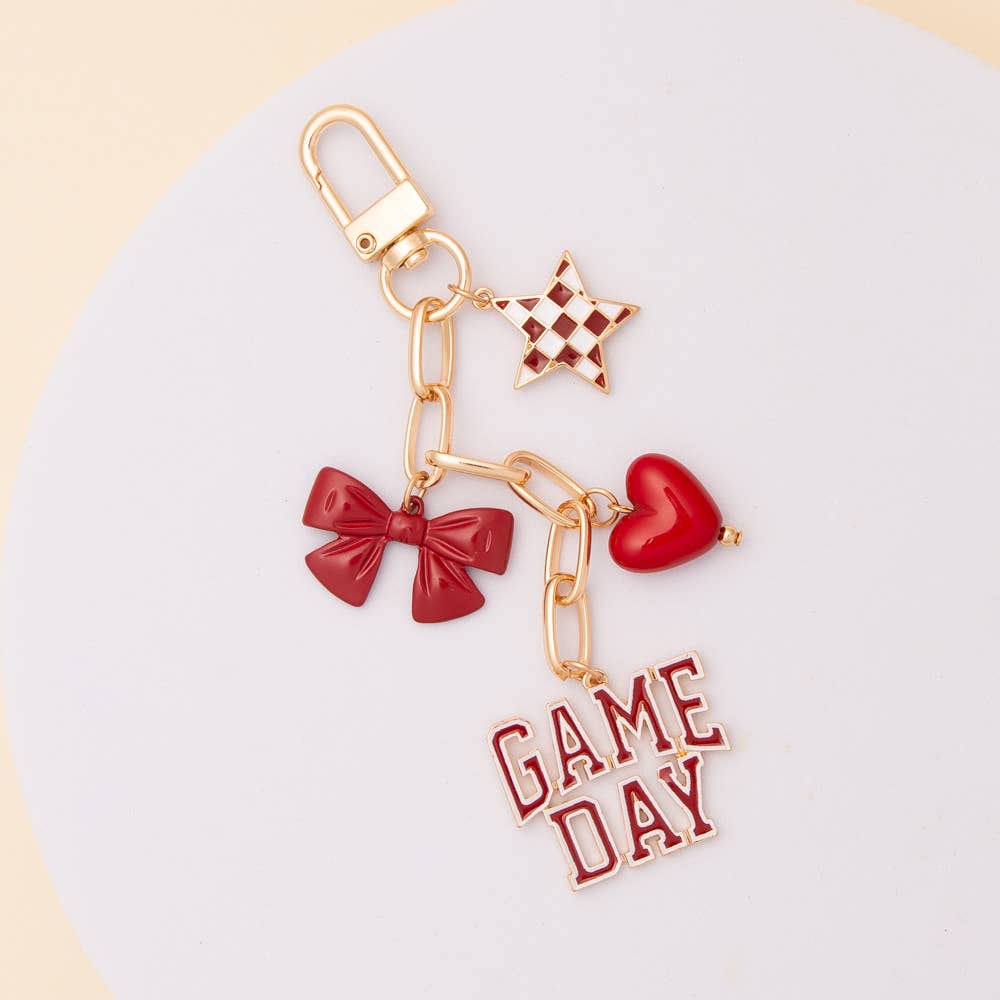 “Game Day” Bag Charm Keychain - Nifty Decor & More