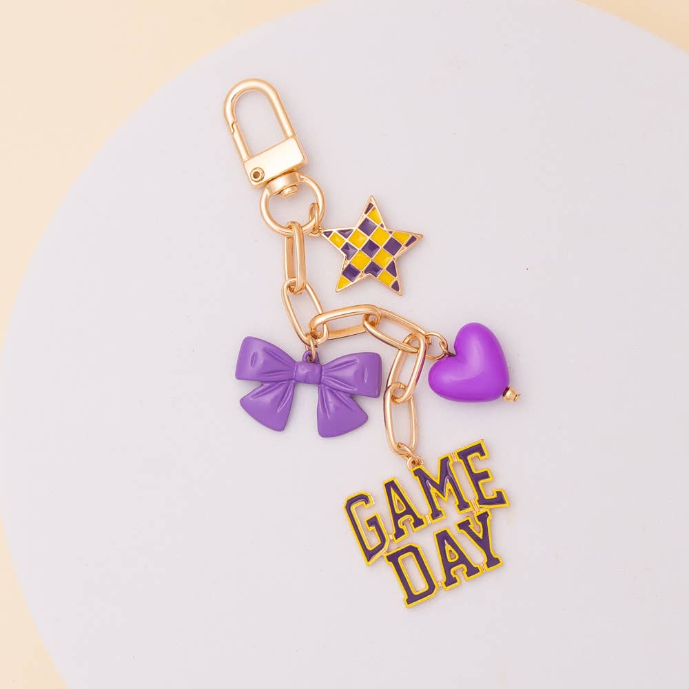 “Game Day” Bag Charm Keychain - Nifty Decor & More